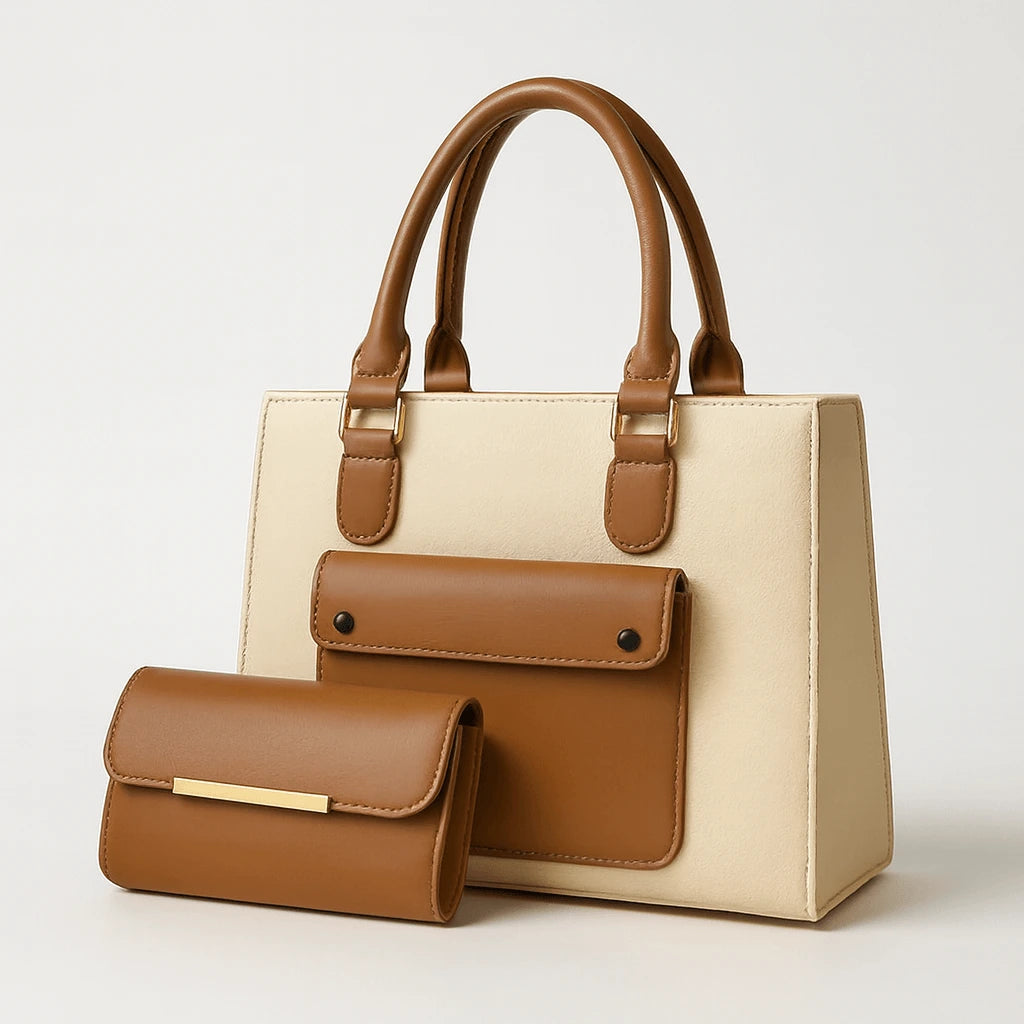 Cream and Brown Innovative 2pcs