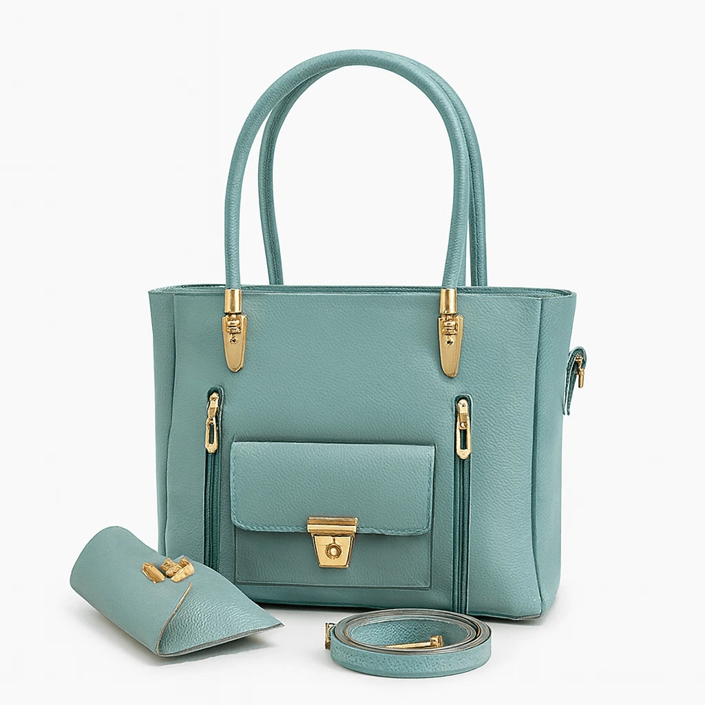 Divine Double Zipper 2pcs Light Blue