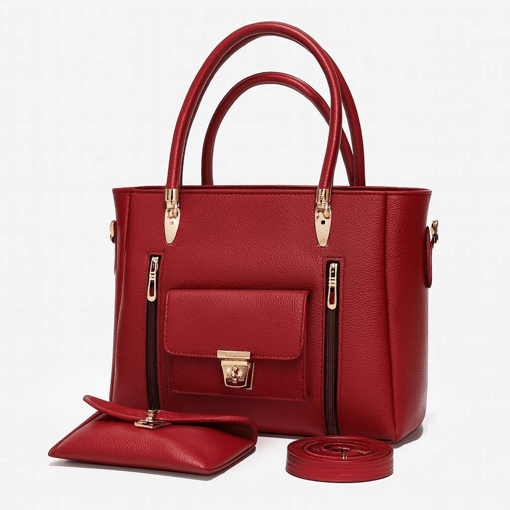 Divine Double Zipper 2pcs Maroon