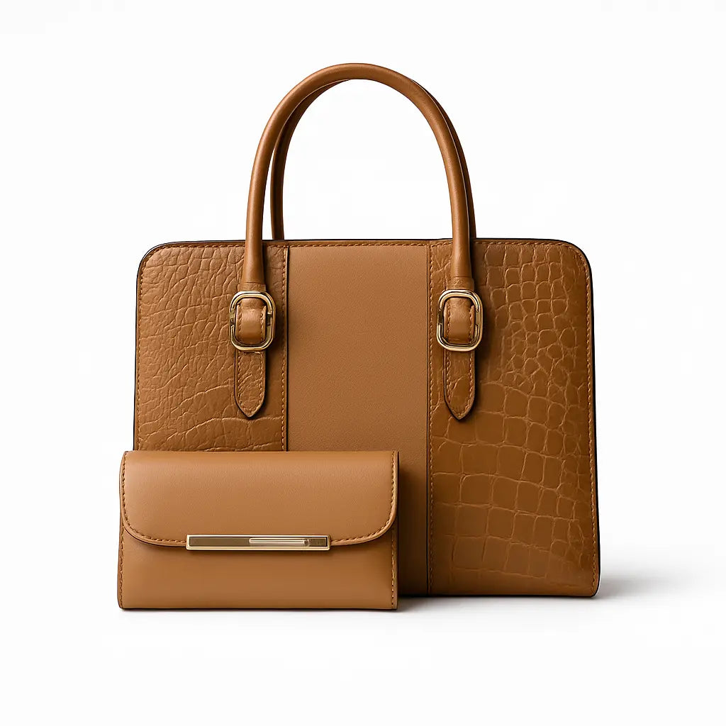 Copy Cat Bag 2pc Brown and Skin